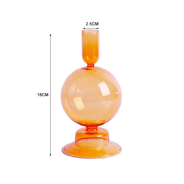 Nordic Stylischer Blasen-Glas Kerzenhalter
