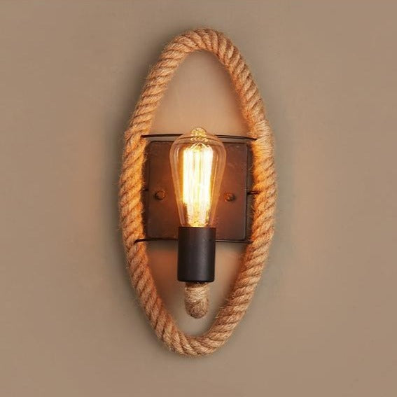 Vintage Seil Wandlampe - Griff