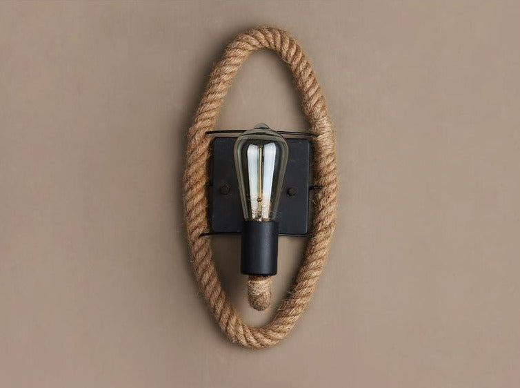 Vintage Seil Wandlampe - Griff