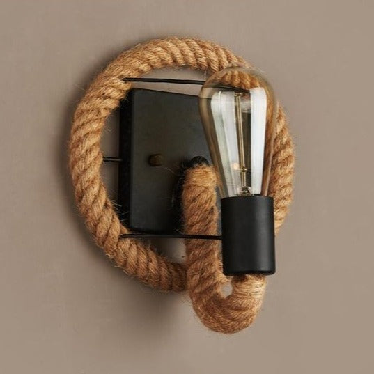 Vintage Seil Wandlampe - Griff
