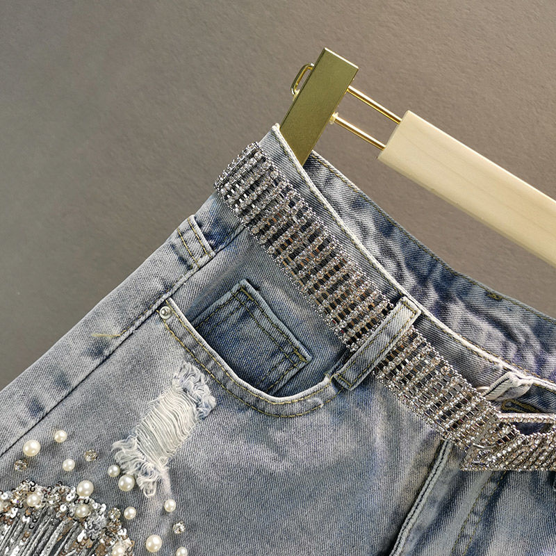 Frendorf | Luisa - Quasten Denim-Shorts