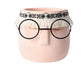 Frendorf | FaceArt Keramik Blumentopf mit Brille & Stirnband | Modernes Design | Dekorative Pflanzenvase