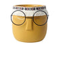 Frendorf | FaceArt Keramik Blumentopf mit Brille & Stirnband | Modernes Design | Dekorative Pflanzenvase