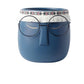 Frendorf | FaceArt Keramik Blumentopf mit Brille & Stirnband | Modernes Design | Dekorative Pflanzenvase