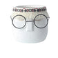 Frendorf | FaceArt Keramik Blumentopf mit Brille & Stirnband | Modernes Design | Dekorative Pflanzenvase