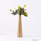 Frendorf | AurumVase Goldene Metall-Kegelvase | Modernes Design | Elegante Wohnakzente