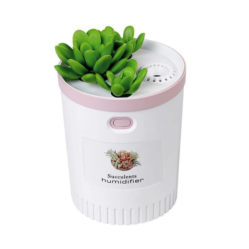 Frendorf | MistBloom Mini USB Luftbefeuchter mit Sukkulentendesign | Kompakt | Leise | Für Zuhause & Büro