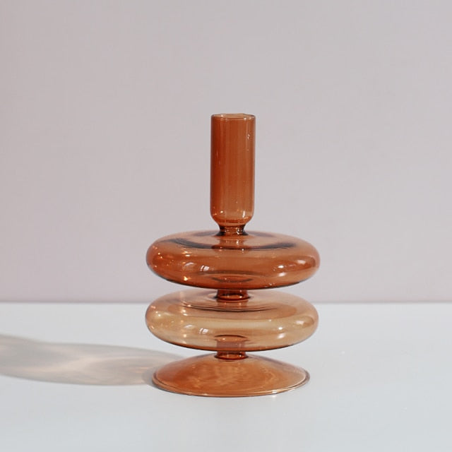 Nordic Stylischer Blasen-Glas Kerzenhalter