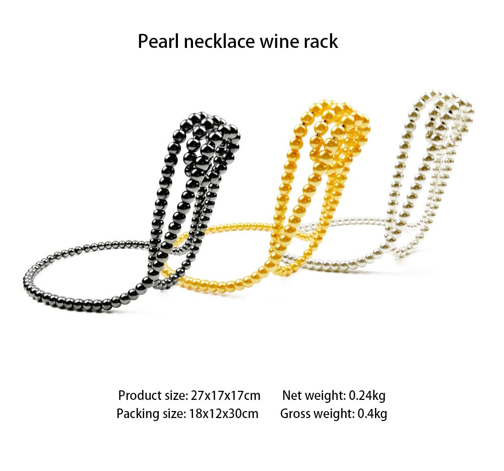Frendorf | PearlCascade Kiesel-Perlen Weingestell | Stilvolles Weinflaschenregal | Elegante Dekoration für Zuhause