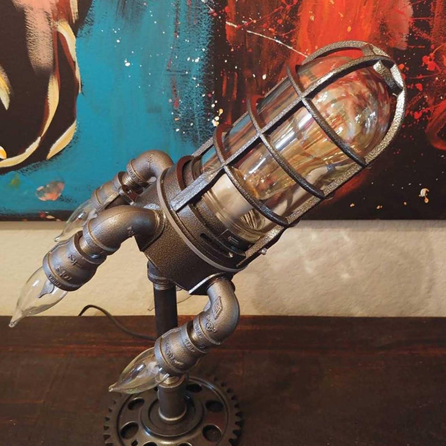 Raketenraum Industrie Vintage Lampe