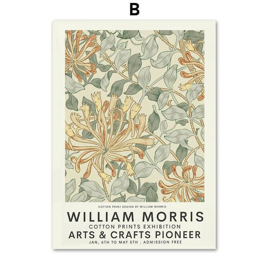 Abstrakte William Morris FlowerWall Art Leinwand