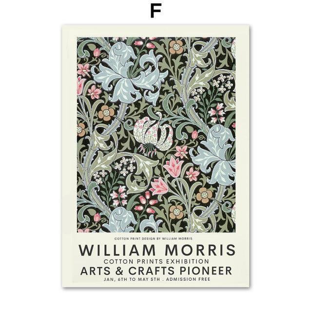 Abstrakte William Morris FlowerWall Art Leinwand