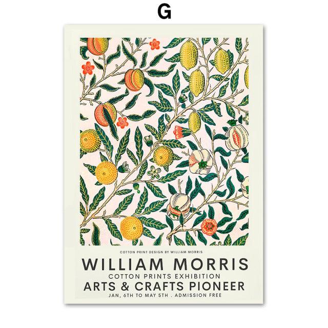 Abstrakte William Morris FlowerWall Art Leinwand
