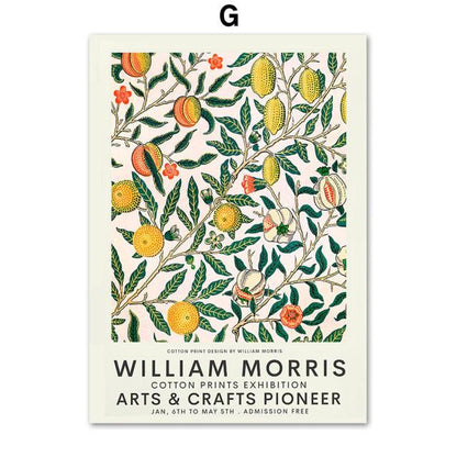 Abstrakte William Morris FlowerWall Art Leinwand
