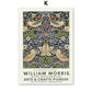 Abstrakte William Morris FlowerWall Art Leinwand