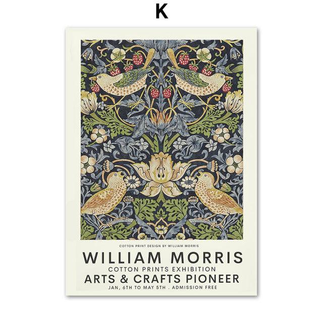 Abstrakte William Morris FlowerWall Art Leinwand
