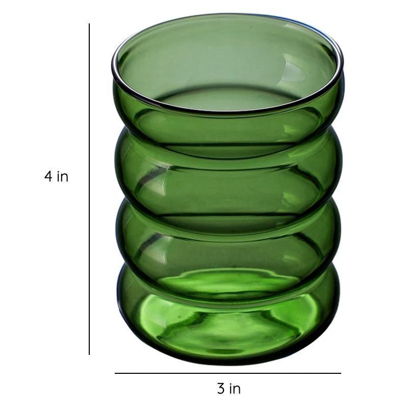 Frendorf | Bubblivio Bunte Glas-Getränkebecher | Handgefertigt | Einzigartiges Design | Perfekt für stilvolle Getränkepräsentation