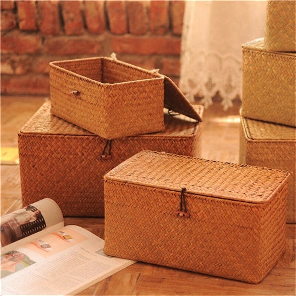 Handgewebte Rattanbox