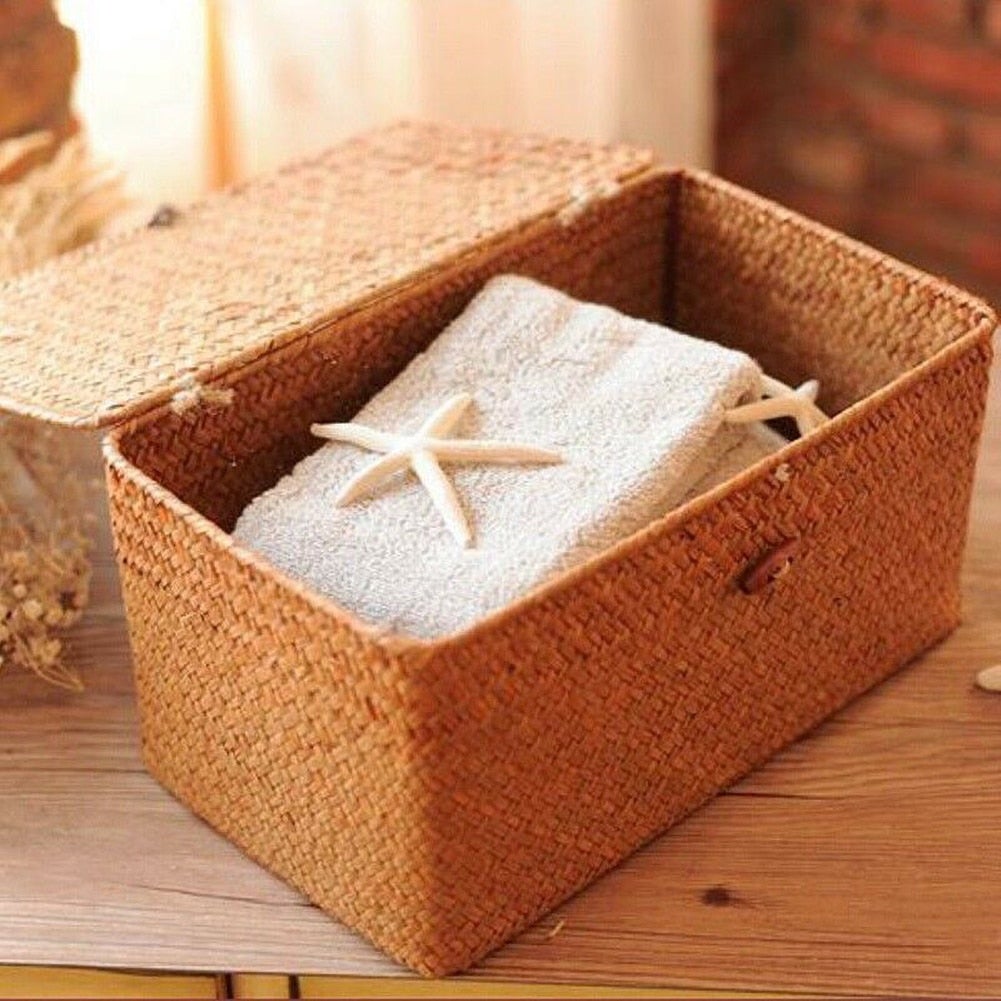 Handgewebte Rattanbox