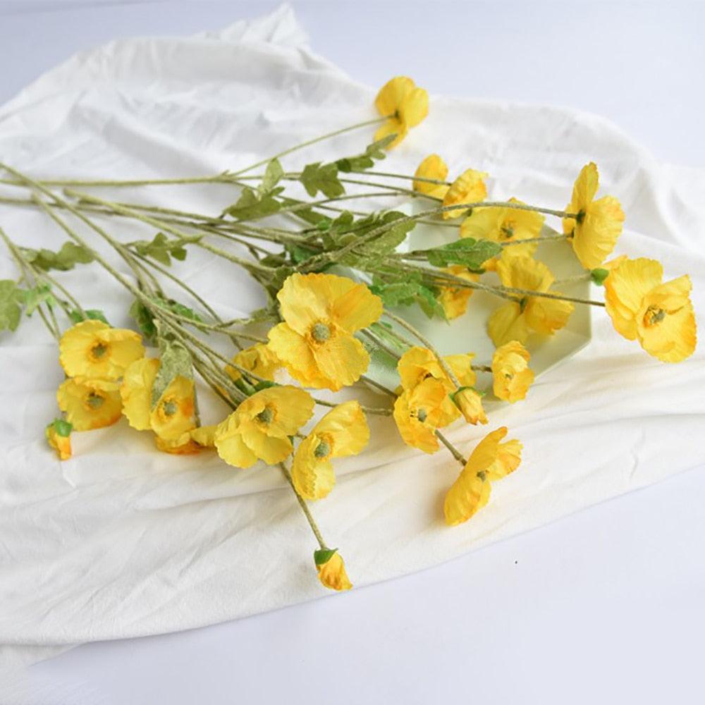 Frendorf | BloomCharm Künstliche Blumen Deko | Realistische Mohnblumen | Verschiedene Farben & Größen