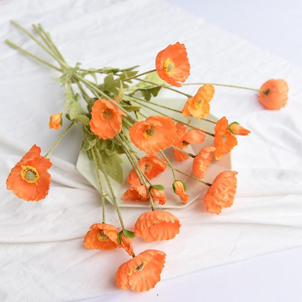 Frendorf | BloomCharm Künstliche Blumen Deko | Realistische Mohnblumen | Verschiedene Farben & Größen