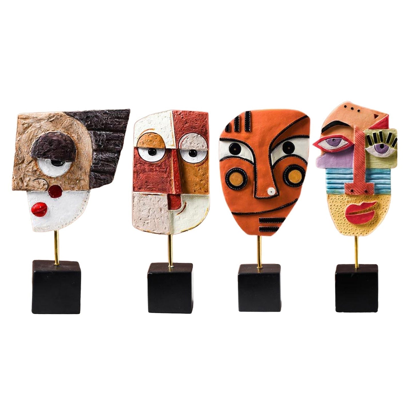 Abstract Pop Art Gesicht Home Skulptur