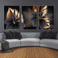 Frendorf | AureliaLeaf Golden Canvas Poster | Natur-Inspirierte Wandkunst | Elegantes Blattdesign | Dekor für Zuhause