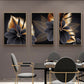 Frendorf | AureliaLeaf Golden Canvas Poster | Natur-Inspirierte Wandkunst | Elegantes Blattdesign | Dekor für Zuhause