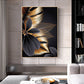 Frendorf | AureliaLeaf Golden Canvas Poster | Natur-Inspirierte Wandkunst | Elegantes Blattdesign | Dekor für Zuhause