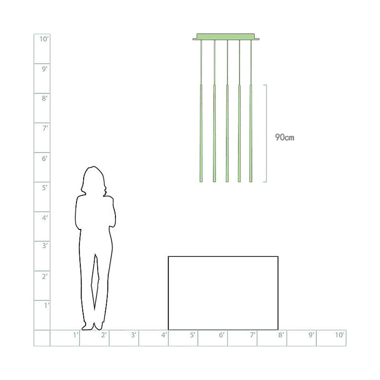 Frendorf | Nordic Lange Downlight Elegante Led Kronleuchter