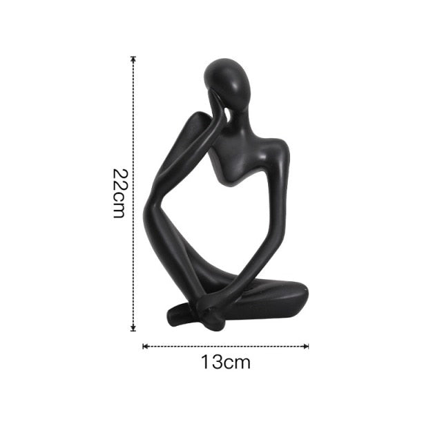 Frendorf | Nordic Abstract Einzigartige Denker Figurine Wohnkultur