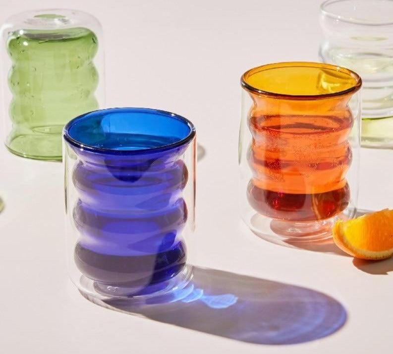 Frendorf | BubbleMug Doppelwandige Isolier-Glas-Tasse | Hitzebeständig | Elegantes Design | Perfekt für heiße & kalte Getränke