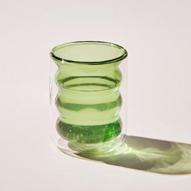 Frendorf | BubbleMug Doppelwandige Isolier-Glas-Tasse | Hitzebeständig | Elegantes Design | Perfekt für heiße & kalte Getränke