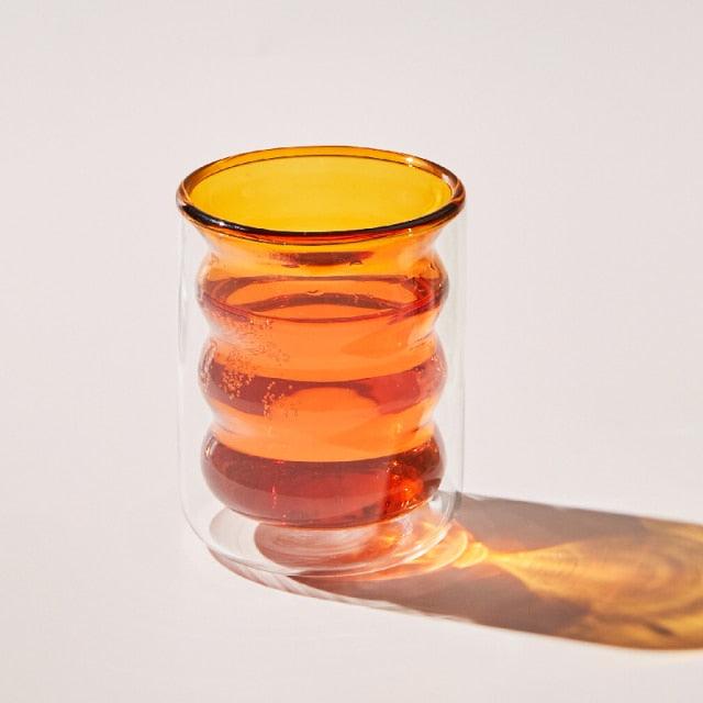 Frendorf | BubbleMug Doppelwandige Isolier-Glas-Tasse | Hitzebeständig | Elegantes Design | Perfekt für heiße & kalte Getränke
