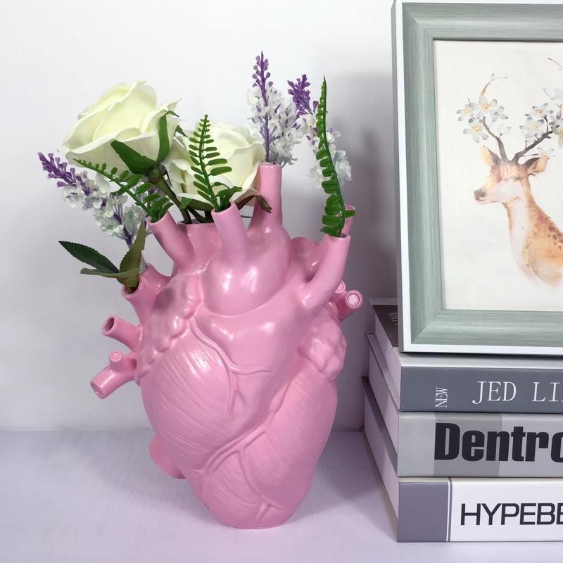 Frendorf | HeartGlow Anatomie Herz Keramikvase | Stilvolle Dekoration | Kreative Geschenkidee