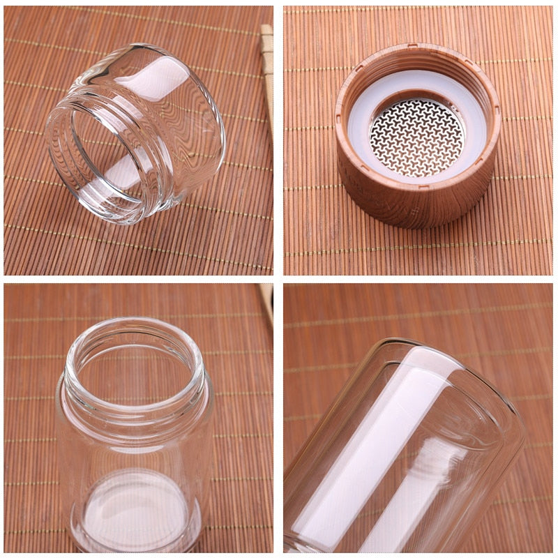 Einfach tragbarer Glas-Teefilter