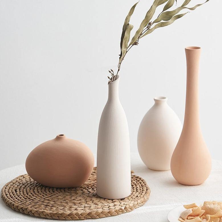 Frendorf | Vasiely Neutrale Keramikvasen | Verschiedene Designs & Farben | Elegante Wohnkultur