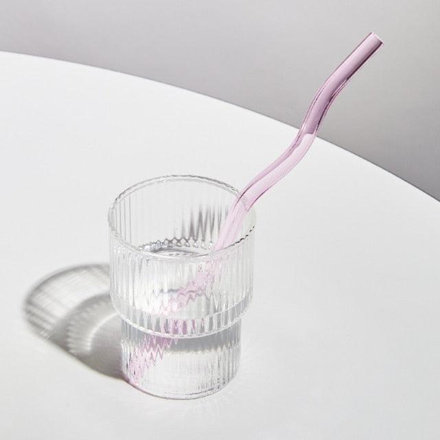 Frendorf | GlassLuxe Twist Glasstrohhalm Set | Bunte Trinkhalme | Nachhaltig & Wiederverwendbar | Für Cocktails & Smoothies