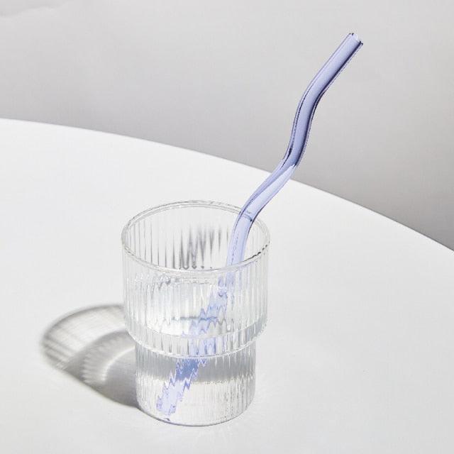 Frendorf | GlassLuxe Twist Glasstrohhalm Set | Bunte Trinkhalme | Nachhaltig & Wiederverwendbar | Für Cocktails & Smoothies
