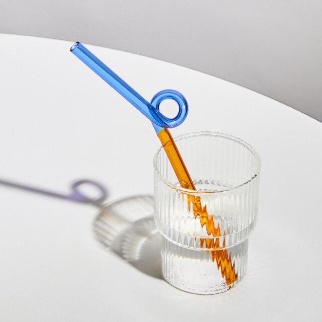Frendorf | GlassLuxe Twist Glasstrohhalm Set | Bunte Trinkhalme | Nachhaltig & Wiederverwendbar | Für Cocktails & Smoothies