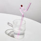 Frendorf | GlassLuxe Twist Glasstrohhalm Set | Bunte Trinkhalme | Nachhaltig & Wiederverwendbar | Für Cocktails & Smoothies