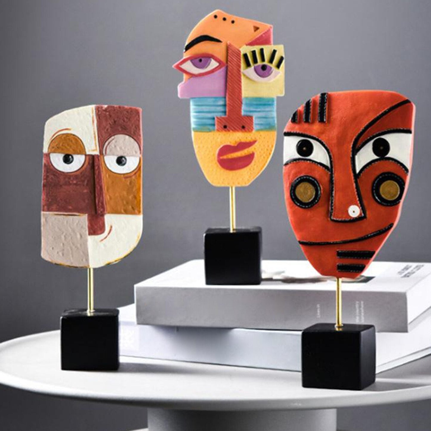 Abstract Pop Art Gesicht Home Skulptur