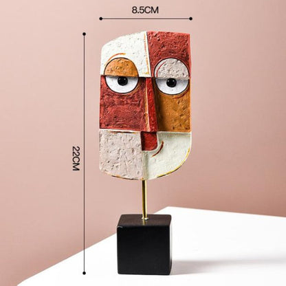 Abstract Pop Art Gesicht Home Skulptur