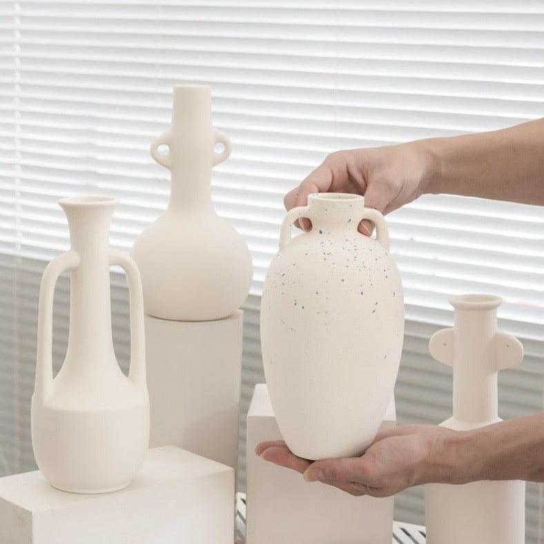 Frendorf | VaseLuxe Designer Vase | Elegantes Finish | Matte & Gesprenkelte Varianten | Stilvolle Dekoration