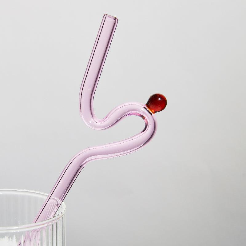 Frendorf | GlassLuxe Twist Glasstrohhalm Set | Bunte Trinkhalme | Nachhaltig & Wiederverwendbar | Für Cocktails & Smoothies