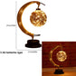 Rayvia Lunar Lampe - Halbmond LED Licht mit Glas Globus für gemütliche Atmosphäre