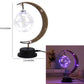 Rayvia Lunar Lampe - Halbmond LED Licht mit Glas Globus für gemütliche Atmosphäre