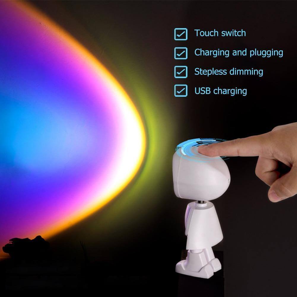 Atmosphärische Sonnenuntergang Roboterlampe LED