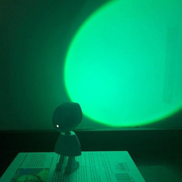 Atmosphärische Sonnenuntergang Roboterlampe LED