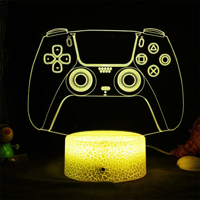 Frendorf | GlowGaming 3D LED Lampe | RGB Gaming Dekoration | Stimmungslampe für Spielzimmer & Zuhause